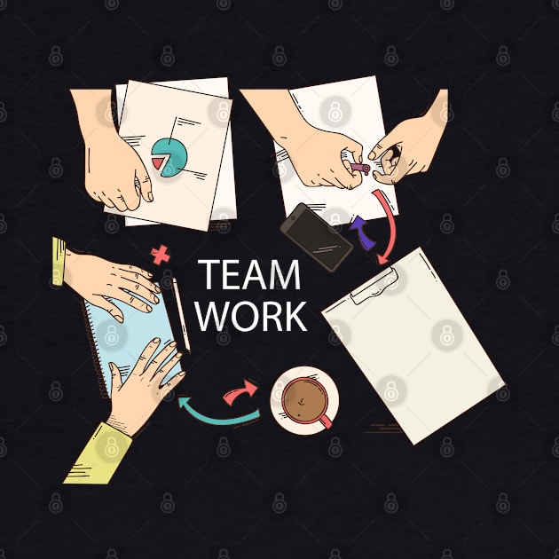 Team Work Illustration by Mako Design 